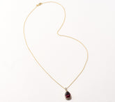 Vault Discoveries 4.0ct Rhodolite Garnet Pear Necklace, 14k Yellow Gold